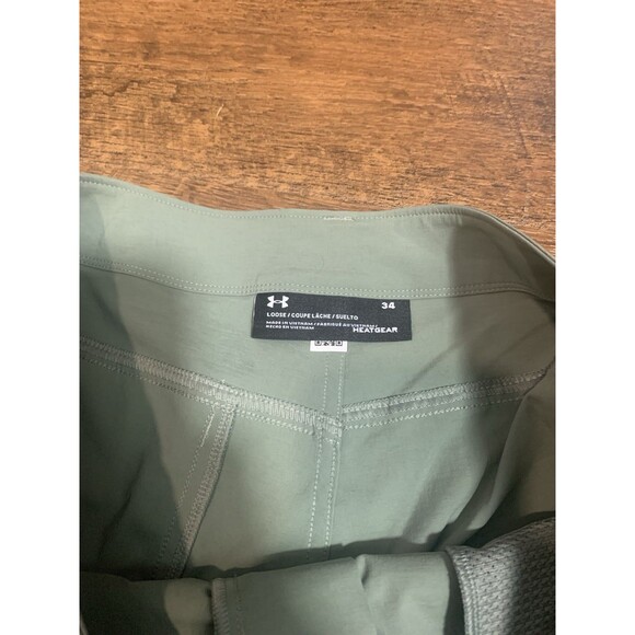 Under Armour Shorts Mens 34 Tech Short 10" Performance Hybrid Golf Sage Green - Picture 3 of 4